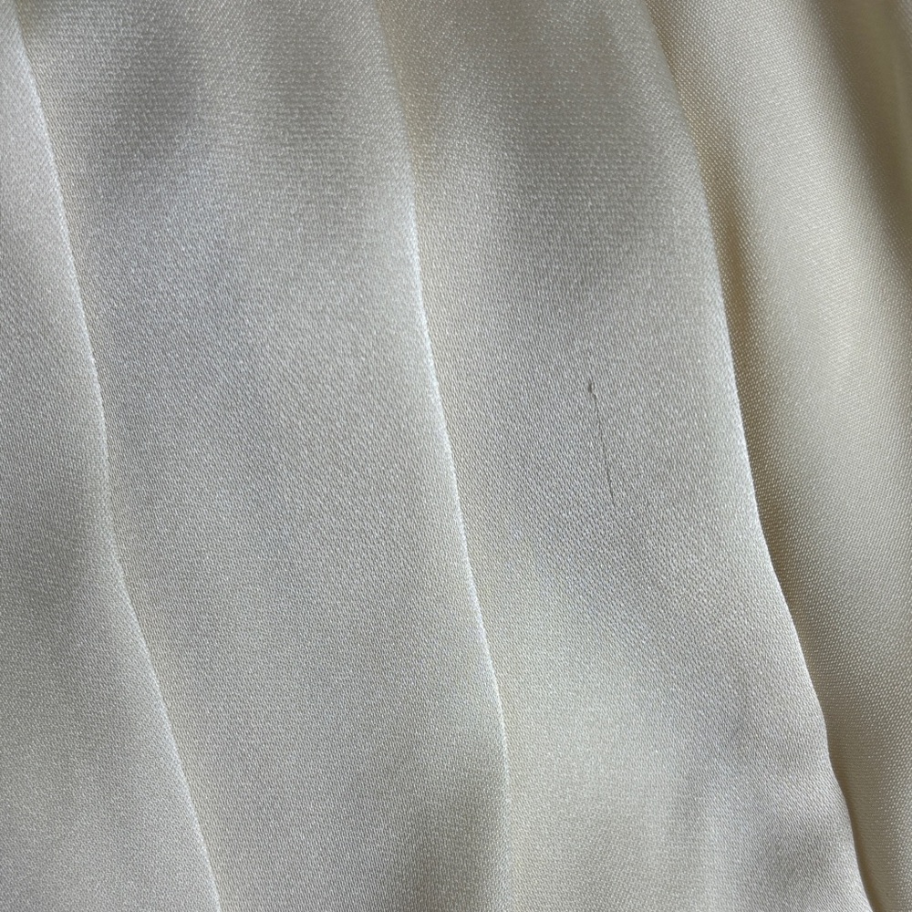 Favorite Daughter Surplice Long Sleeve Satin Bodysuit In Champagne. - Picture 10 of 11